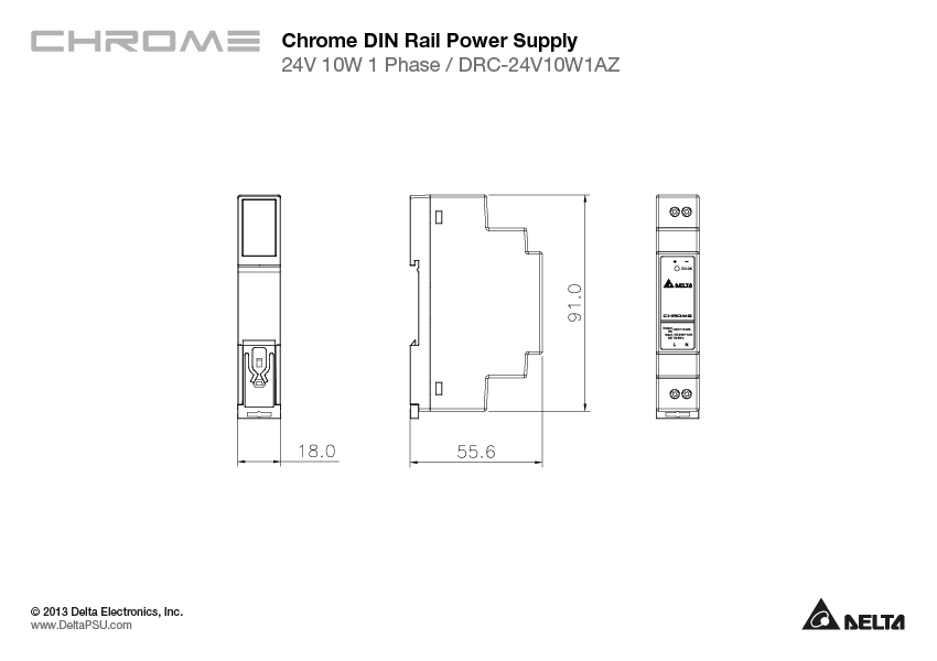 POS led zdroj 24V 15W na DIN lištu